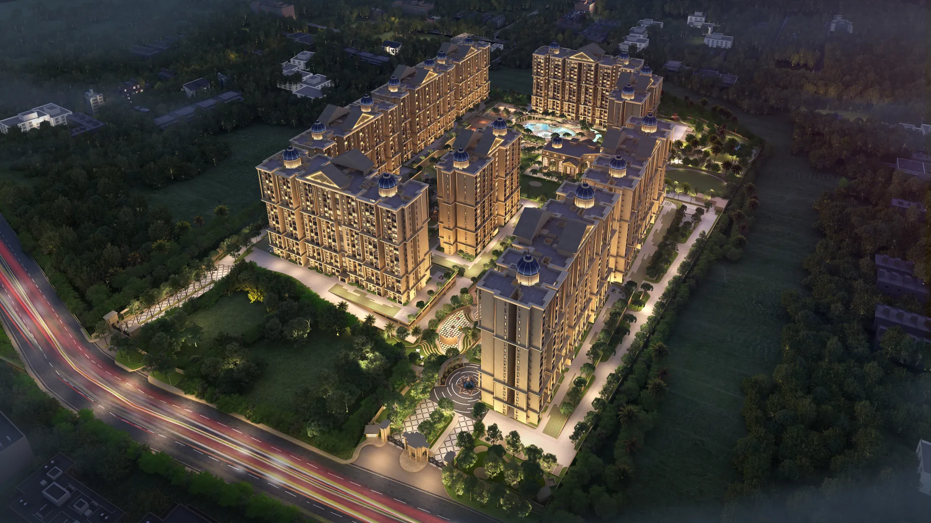 Grand Night-Time Community View